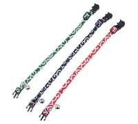 3pcs Cat Collar Bells Extra Loud Green Quick Release Pet Collar with Name Tag