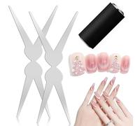 3Pcs Cat Eye Magnet for Nails, Scissor & Cylinder Magnet Set for Cat Eye Gel Nail Polish, Dual Opening Design for French Effect, Art Tools for Home Salon & Beginners