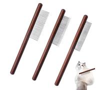 3Pcs Cat Flea Comb, Solid Wood Pet Comb, Stainless Steel Tooth Dog Comb for Cat Dog Removing Fleas, And Floating Hair (3 size) ,Cat Comb,Flea Comb for Dogs,Cat Comb for Short Haired Cats