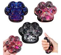 3PCS Cat Paw Squeeze Toy, Starry Sky Cat Paw Squishy Toys, Taba Squishy, Squishy Toys Fidget, Sensory Toy Stress Relief, Ideal for Kids, Adults Girls Birthday Party Supplies
