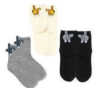 3pcs Cat Socks with 3D Fur Balls, Funny Cute Socks for Women Size 4-7, White Black Grey Set, Gift for Cat Lovers, Comfortable 3D Cat Sock with Fuzzy Ball, Mischievous Cute Socks for Women with Balls