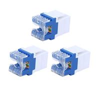 3pcs CAT5e RJ45 Keystone Jacks, CAT5E RJ45-180° UTP Networks Information Connector Socket Adapter