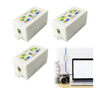 3PCS Cat6 RJ45 Coupler Ethernet Coupler Ethernet Extende Punch Down Tool RJ45 Ethernet Junction Box Inline Punchdown Krone Coupler Joiner for Cat6/Cat5E/Cat5 Ethernet Network Cables