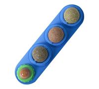 3pcs Catnip Balls - Catnip Balls That Stick To The Wall - Healthy Chewable Lickable Snacks For Kittens - 360 Degree Rotation Interactive Toys For Cats To Ease Their Anxiety (Blue)