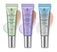 3Pcs Cc Red Correct Cream,Cc Cream Foundation,C-c Cre-am Tinted Moisturiser,C-c Cre-Am Colour Correcting,Spf 25,Colour Changing Foundation,Cover Up Blemish(Purple+Green+Transparent)