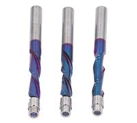 3Pcs Cemented Carbide Flush Trim Router Bit Set, Incisive Cutting Edge, 1/4 Shank, Wide Applications for Woodworking