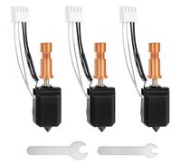 3Pcs Ceramic Hotend, 0.2MM 0.4MM 0.6MM Ceramic Hotend for Kobra S1 Combo, Stainless Steel Print Head Extruder Kit, Hot End Hardened Nozzle with 200 K Thermistor Replacement for Anycubic