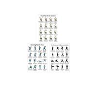 3Pcs Chair Yoga Workout Exercise Chart Poster Seat Fitness Tai Chi Poster Printing Up Multiple Poses Tai Chi Poster Canvas Wall Art Chair Exercise Chart Designed for Home Yoga Studio Apartment