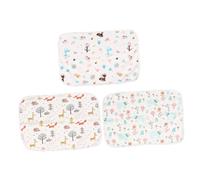 3pcs Changing Mats Diaper Cushions Washable Urinal Pads for Boy Girl Soft Design with Cartoon Patterns for Crib Use Portable