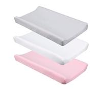 3Pcs Changing Pad Cover Stretchy Cotton Changing Pad Sheets for Newborns Unisex Replacement Breathable Cover Nursery Essential