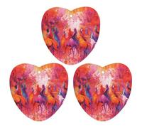3PCS Character Horse Painting Car Air Freshener Hanging Scented Cards Cute lavender Car Fresheners Long Lasting New Cars Scents for Women Men Natural Air Freshener with Lanyard Automotive Freshies