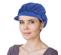 3pcs Chef Hat Adjustable Elastic Breathable Mesh Work Cap Beanie for Kitchen Cooking Service and Other Work, Blue, One Size