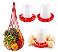 3Pcs Chick Feeder Set, Chick Feeders and Drinkers, Duckling Feeder & Chick Water Feeder for Poultry Farming