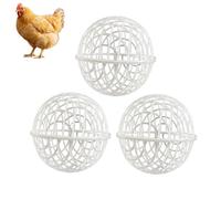 3Pcs Chicken Ball Cage, Pet Safe Chickens Cage, Removable Save Storage Space, 30/40/50CM Mobile Exercise Sphere Coop Made of Plastic in Ball Shape, Free Breeding, Spherical Safe Running (30cm)