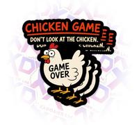 3Pcs Chicken Game Sticker, Funny Don't Look At The Rooster Meme Humor Farm Animal Joke 3 Inch Die-Cut Waterproof Vinyl Decals for Laptop, Tumbler, Notebook, Water Bottle, Gift for Men Women Kids