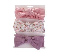 3Pcs Children's Headbands Cotton Crinkle Children's Headbands Set, Stretchy Headbands For Kids, Soft Stretchy, Keeping Your Child's Hair In Place for Toddlers And Preschoolers Active Children (A, L)