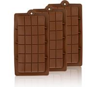 3Pcs Chocolate Moulds, Silicone Chocolate Mold Candy Molds,Food Grade Non-Stick Silicone Protein and Energy Bar Molds,Reusable Chocolates Mold for DIY Baking Energy Bar