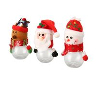 3pcs Christmas Candy Jars Transparent Clear Plastic Biscuits Jars Decorative Santa Snowman Jar for Home Shops Bars Christmas Candy Jars Home Holiday Decor Clear Plastic Cookie Jar