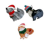 3Pcs Christmas Cat Hair Claws Cat Hair Clips Set Cute Cat Hair Clips Holiday Cat Accessories For Women Girls Wedding Birthday Party Girls Photograph Daily Cat Lovers Decorating The Christmas Tree