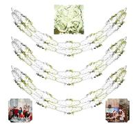 3Pcs Christmas Ceiling Decorations 2.7m | Silver/Gold | Foil Garlands Festive Hanging Decorations for Xmas New Year Holiday wedding Party Supplies