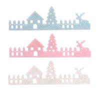 3pcs Christmas Decoration Foam Fence Shopping Mall Wall Sticker Window Ice