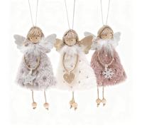 3PCS Christmas Decorations - Angel Girl Ornaments, Xmas Tree Hanging Decorations & Small Pendants for Holiday Home Festive Layout