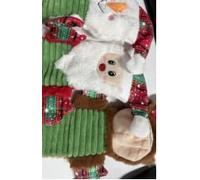 3PCS Christmas Dog Toy, Interactive No Stuffing Soft Plush Snowman Santa Claus Elk Durable Chew Toy with Crinkle Paper, Birthday for Small Medium Large Dogs