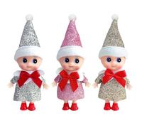 3pcs Christmas Elf Baby Mini Dolls,Christmas Baby Elves Twins Cute Little Elfs,Naughty Tiny Baby Elf Doll Novelty Toys Christmas Tradition Small Dolls for Girls Boys Kids Gift Xmas Stocking Stuffers