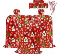 3pcs Christmas Giant Gift Bags for Presents, 36x56'' Christmas Sacks Extra Large with Tags&Rope, Jumbo Xmas Bag Sacks for Gift, Xmas Huge Present Bags for Party Favors