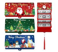 3PCS Christmas Mo/ney HOL/ders,Christmas Mo/ney HOL/der for Cash Gifts,Red Gift Card HOL/der with 10 Slots,Festive Mo/ney Env/elopes for Family&Friends,Surprise Cash Env/Elope Gift,Unique Design
