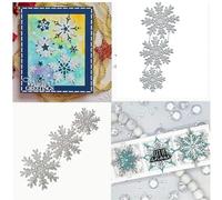 3pcs Christmas Snowflake Metal Die Cuts,Merry Christmas Snowflower Cutting Dies Cut Stencils DIY Scrapbooking Decorative Embossing Paper Party Wedding Card Making