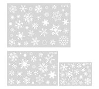 3pcs Christmas Snowflake Stencil Template, Reusable Snowflake Stencils Christmas Painting Template Christmas Decoration Stencils for Painting on Wood Xmas Craft Cards Windows Wall (3 Size)