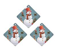 3PCS Christmas Snowman Car Air Freshener Hanging Scented Cards Cute lavender Car Fresheners Long Lasting New Cars Scents for Women Men Natural Air Freshener with Lanyard Automotive Freshies