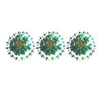 3pcs Christmas Tree and Star Shaped Merry Table Confetti Season | Plastic Glitter Scatter, Yellow Green Festive Pieces, DIY Ornament Accessories for Tables and Holiday Crafts