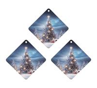 3PCS Christmas Trees Car Air Freshener Hanging Scented Cards Cute Gray Car Fresheners Long Lasting New Cars Scents for Women Men Natural Air Freshener with Lanyard Automotive Freshies