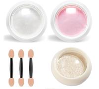 3PCS Chrome Nail Powder, Fairy Nail Chrome Powders Metallic Mirror Effect, High Gloss Pearl Chrome Nail Powder Nail Glitter Manicure Holographic Pigment