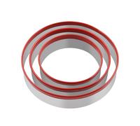 3pcs Circle Cookie Cutters 4.5",3.8", 3", Round Biscuit Cutter, Large Cookie Cutters, Small Cake Cutter, Dough Cutter, Unique Design with Protective Red Top PVC
