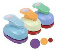3Pcs Circle Paper Punch 16mm 25mm 38mm Paper Hole Cutter DIY Multipurpose Handmade Round Punch Portable Scrapbooking Punches for Craft Card Photo Album Making