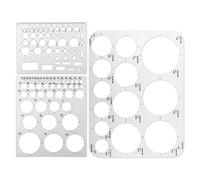 3pcs Circle Round Stencil Template, Circle Stencils for Drawing Circle Template for Drafting Circle Tracer Circle Templates Measuring Tool for School, Office, Building Formwork