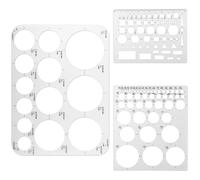 3pcs Circle Stencils for Drawing, 3 Sizes Round Circle Templates for Crafts Transparent Circle Drawing Tool Geometric Circle Ruler Circle Tracers for Office Building Formwork