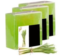 3Pcs Citronella Soap 100g Natural Citronella Soap for Humans Organic Lemongrass Bar Wash for Body & Facial Skin Essentials Must Haves for House and Travel Activities, Ci