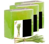 3Pcs Citronella Soap 100g Natural Citronella Soap for Humans Organic Lemongrass Bar Wash for Body & Facial Skin Essentials Must Haves for House and Travel Activities, Mens Body Wash