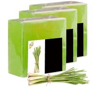 3Pcs Citronella Soap 100g Natural Citronella Soap for Humans Organic Lemongrass Soap Bar Wash Soap for Body & Facial Skin Essentials Must Haves for House and Travel Activities