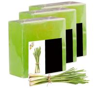 3Pcs Citronella Soap 100g Natural Citronella Soap for Humans Organic Lemongrass Soap Bar Wash Soap for Body & Facial Skin Essentials Must Haves for House and Travel Activities.