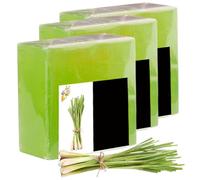 3Pcs Citronella Soap 100g Natural for Humans Organic Lemongrass Bar Wash Body & Facial Skin Essentials Must Haves House and Travel ActivitiesCitronella