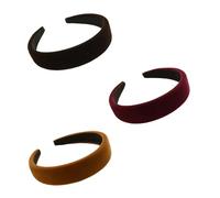 3Pcs Classic Velvet Soft Head Bands Fashionable Vintage Elastic HeadBand Comfortable Sponge Thick Hairbands for Women Girls Outlook