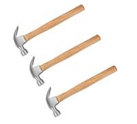 3PCS Claw Hammer, 250g 500g 750g Curved Claw Solid Steel Hammer with Wooden Grip for Tradesman DIY Enthusiast