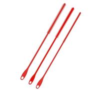 3pcs Cleaner Brush, 9.45 Inch Extra Long Silicone Straw Brush 6/8/10 mm Reusable Water Bottle Straw Cleaner Crevice Pipe Kitchen Cleaning Tool (Red)