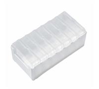 3PCS Clear Data Cable Storage Box Messy-Free Organizer Plastic Reusable Desktop Office Supplies for Office and Home(7 Boxes)