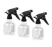 3PCS Clear Empty Spray Bottle 250ml Trigger Sprayer Plastic Bottle Adjustable Nozzle Mist/Stream Reusable Refillable for Kitchen Bathroom Cleaning, Plants, Hair Salon
